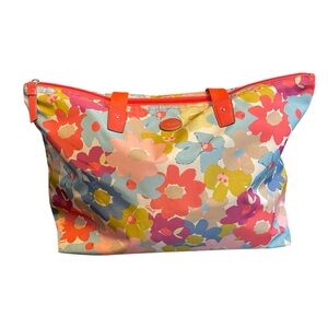 Coach Getaway Floral Weekender Packable Overnight Nylon Tote Shoulder Bag Set